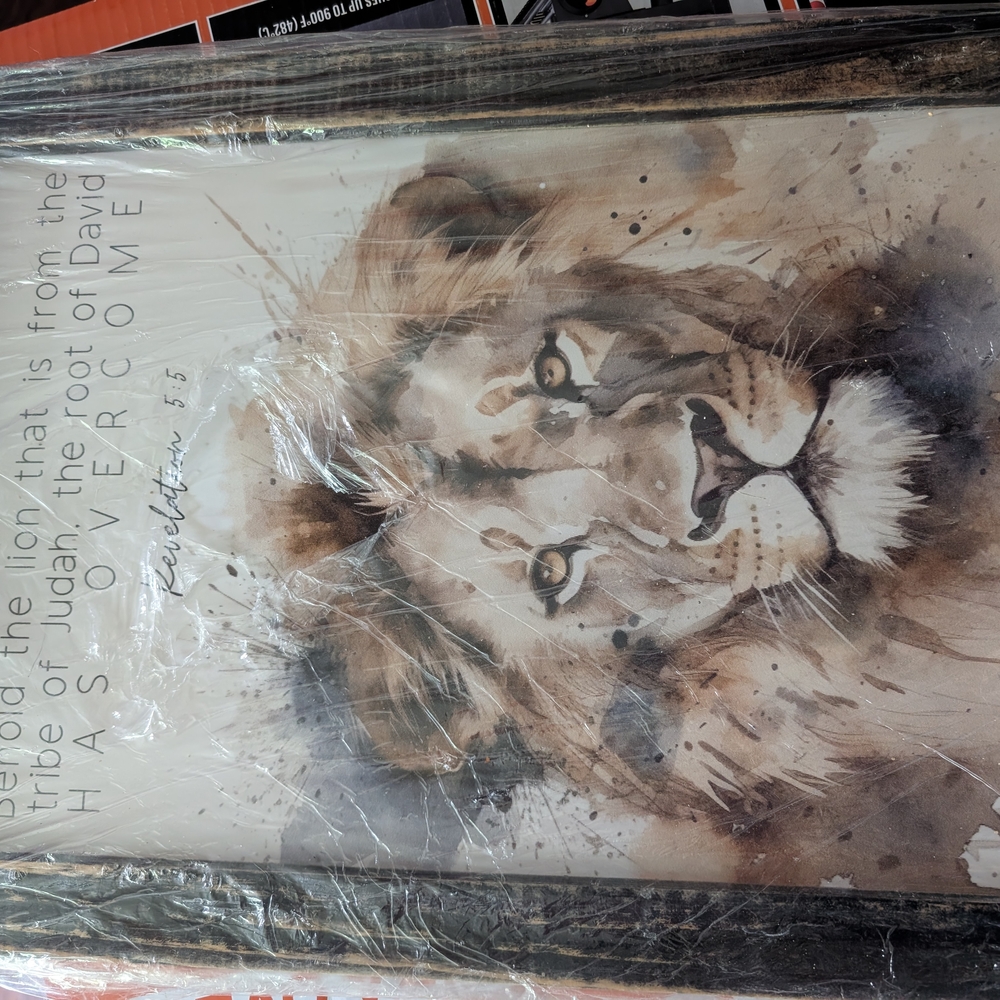 Lion Art Print with Inspirational Quote